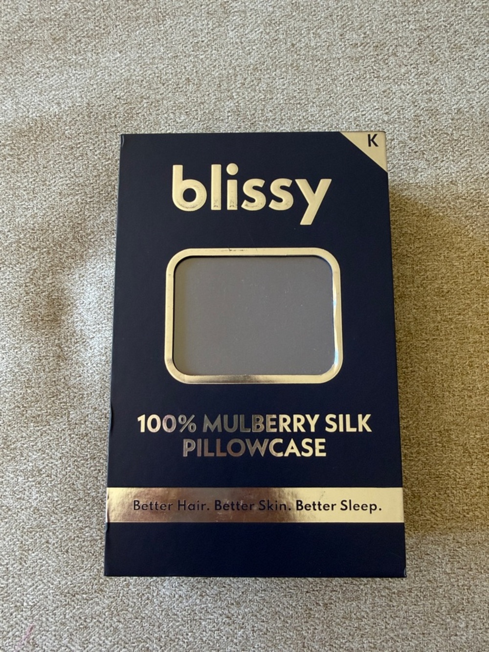 Blissy 100% Mulberry Silk Pillowcase - Navy